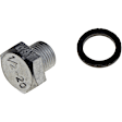090-195CD AutoGrade Series Oil Drain Plug - Silver, Carbon Steel, Flanged hex, Direct Fit, Sold Individually