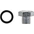 090-195CD AutoGrade Series Oil Drain Plug - Silver, Carbon Steel, Flanged hex, Direct Fit, Sold Individually