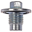 090-211CD AutoGrade Series Oil Drain Plug - Silver, Steel, Pilot point, Direct Fit, Sold Individually