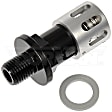 092-020 AutoGrade Series Oil Drain Plug - Black and Silver, Carbon Steel, Hex, Direct Fit, Sold Individually