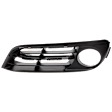 Front, Driver Side Fog Light Trim, Textured Black, Side Bumper Grille, Base Model, For Models With Luxury and Modern Line, Without M Package