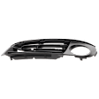 Front, Driver Side Fog Light Trim, Textured Black, Side Bumper Grille, Base Model, For Models With Luxury and Modern Line, Without M Package