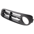 Front, Driver Side Fog Light Trim, Textured Black, Side Bumper Grille, Base Model, For Models With Luxury and Modern Line, Without M Package