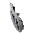 Front, Driver Side Fog Light Trim, Textured Black, Side Bumper Grille, Base Model, For Models With Luxury and Modern Line, Without M Package