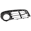 Front, Driver Side Fog Light Trim, Textured Black, Side Bumper Grille, Base Model, For Models With Luxury and Modern Line, Without M Package