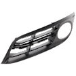 Front, Driver Side Fog Light Trim, Textured Black, Side Bumper Grille, Base Model, For Models With Luxury and Modern Line, Without M Package