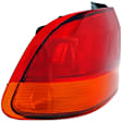1571414 Driver Side Halogen Tail Light, Without bulb(s), Amber & Red Lens, Sedan