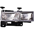 1590001 Passenger Side Halogen Headlight, With bulb(s), OE Replacement