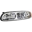 1590132 Driver Side Halogen Headlight, With bulb(s), OE Replacement