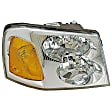 1590145 Passenger Side Halogen Headlight, With bulb(s), OE Replacement