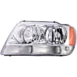 1590316 Driver Side Headlight, With bulb(s) - 99-04 Grand Cherokee (Limited/Overland Model)