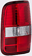 1590326 Driver Side Halogen Tail Light, Without bulb(s), Clear & Red Lens, Stepside