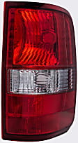 1590327 Passenger Side Halogen Tail Light, Without bulb(s), Clear & Red Lens, Stepside