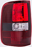 1590328 Driver Side Halogen Tail Light, Without bulb(s), Clear & Red Lens, Fleetside, OE Solutions Series