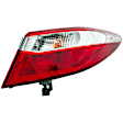 1590351 Passenger Side, Outer Halogen Tail Light, With bulb(s), Clear & Red Lens, OE Solutions Series