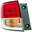 1590353 Driver Side, Outer Halogen Tail Light, With bulb(s), Clear & Red Lens
