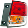 1590354 Passenger Side, Outer Halogen Tail Light, With bulb(s), Clear & Red Lens