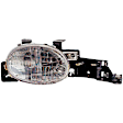 1590407 Passenger Side Halogen Headlight, With bulb(s), OE Replacement