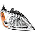 1590507 Passenger Side Halogen Headlight, With bulb(s), OE Replacement, Sedan