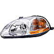 1590642 Driver Side Halogen Headlight, With bulb(s), OE Replacement
