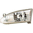 1590728 Driver Side Halogen Headlight, Without bulb(s), Clear Lens