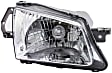 1590769 Passenger Side Halogen Headlight, With bulb(s), Clear Lens