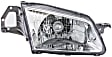 1590769 Passenger Side Halogen Headlight, With bulb(s), Clear Lens