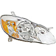 1590891 Passenger Side Halogen Headlight, With bulb(s), OE Replacement