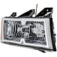 1591038 Passenger Side Halogen Headlight, With bulb(s), Clear Lens