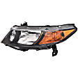 1591091 Driver Side Halogen Headlight, Without bulb(s), Clear Lens