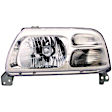 1591832 Driver Side Halogen Headlight, Without bulb(s), Clear Lens