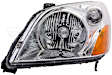 1592071 Driver Side Halogen Headlight, With bulb(s), OE Replacement