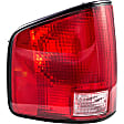 1610000 Driver Side Halogen Tail Light, Without bulb(s), Red Lens