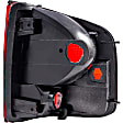 1610000 Driver Side Halogen Tail Light, Without bulb(s), Red Lens