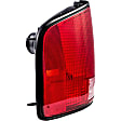 1610000 Driver Side Halogen Tail Light, Without bulb(s), Red Lens