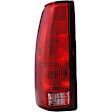 1610048 Driver Side Halogen Tail Light, With bulb(s), Red Lens