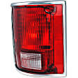 1610050 Driver Side Halogen Tail Light, Without bulb(s), Clear & Red Lens
