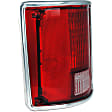 1610050 Driver Side Halogen Tail Light, Without bulb(s), Clear & Red Lens
