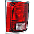 1610051 Passenger Side Halogen Tail Light, Without bulb(s), Red Lens