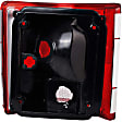 1610051 Passenger Side Halogen Tail Light, Without bulb(s), Red Lens