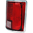 1610051 Passenger Side Halogen Tail Light, Without bulb(s), Red Lens