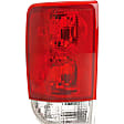1610104 Driver Side Halogen Tail Light, Without bulb(s), Red Lens