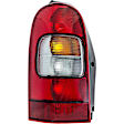 1610112 Driver Side Halogen Tail Light, Without bulb(s), Clear & Red Lens