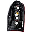 1610112 Driver Side Halogen Tail Light, Without bulb(s), Clear & Red Lens