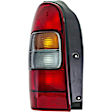 1610113 Passenger Side Halogen Tail Light, Without bulb(s), Clear & Red Lens