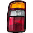 1610123 Passenger Side Halogen Tail Light, Without bulb(s), Amber, Clear & Red Lens