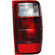 1610205 Passenger Side Halogen Tail Light, Without bulb(s), Clear & Red Lens
