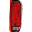 1610219 Passenger Side Halogen Tail Light, Without bulb(s), Clear & Red Lens