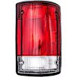 1610221 Passenger Side Halogen Tail Light, Without bulb(s), Clear & Red Lens