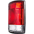 1610221 Passenger Side Halogen Tail Light, Without bulb(s), Clear & Red Lens